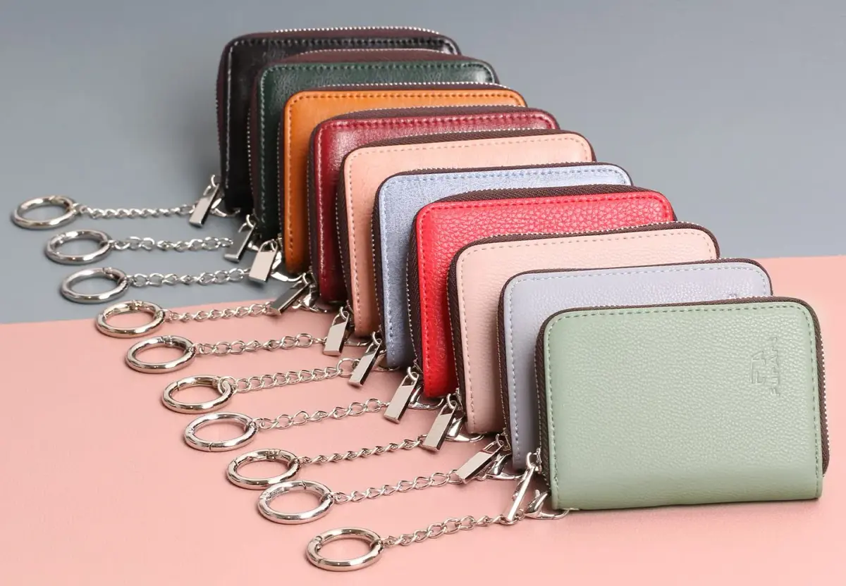 FurArt RFID Blocking Zipper Wallet for Women with Keychain | 11 cm (4.3") x 8 cm (3") x 3 cm (1.1") - view 7