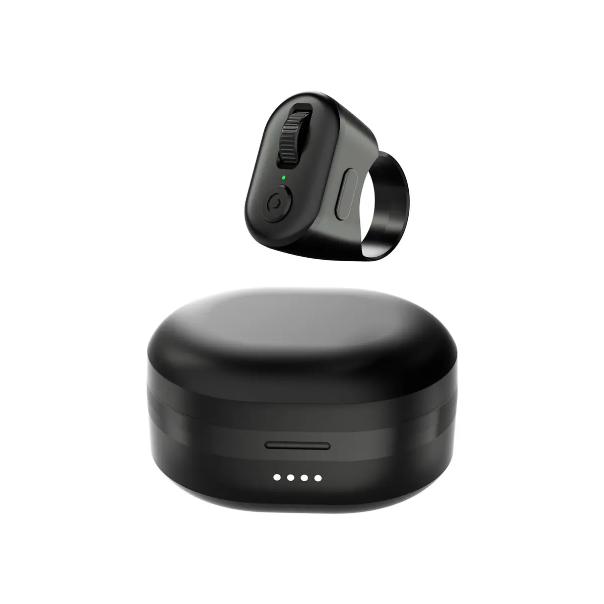 KINMATES Remote Control Ring for Tablets & Phones | Hands-Free TikTok & Ebook Page Turner, Bluetooth, Rechargeable, Black - main product image