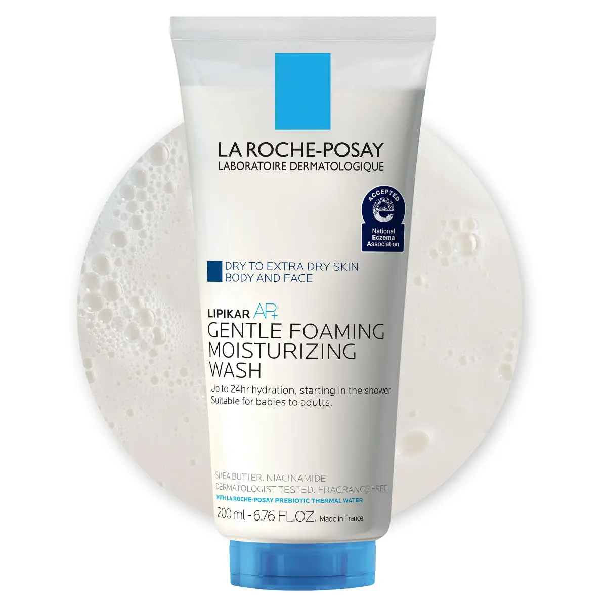 La Roche-Posay AP+ Gentle Moisturizing Body Wash for Dry Skin 200ml (6.76 Fl Oz) | Dermatologist Tested for Sensitive Skin - main product image