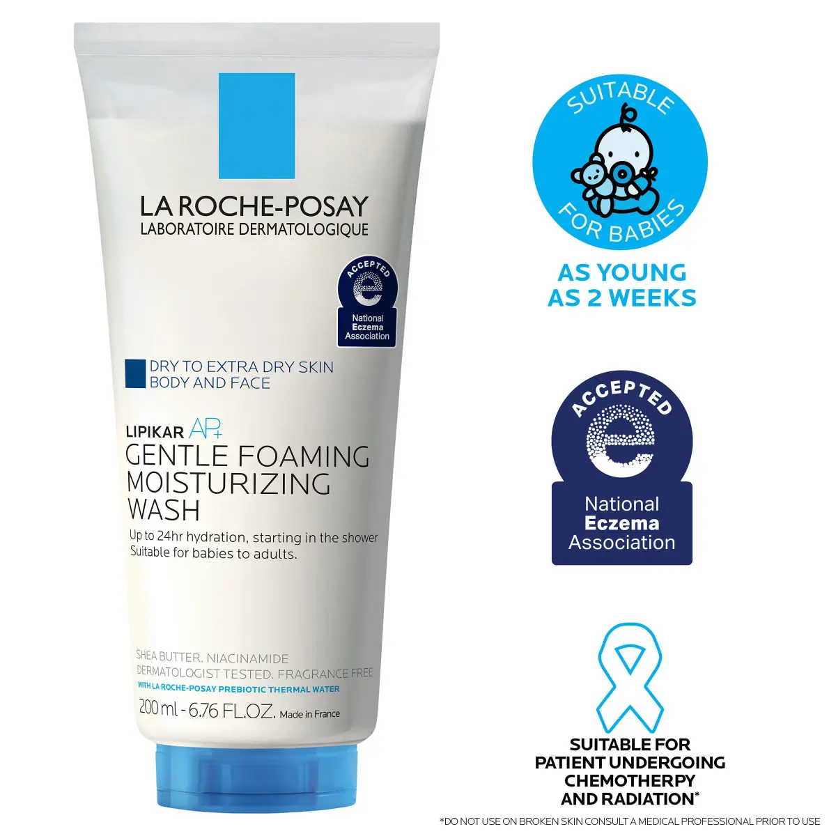 La Roche-Posay AP+ Gentle Moisturizing Body Wash for Dry Skin 200ml (6.76 Fl Oz) | Dermatologist Tested for Sensitive Skin - view 6