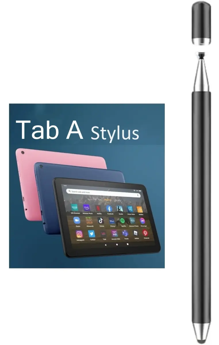 fllynewrite 2-in-1 Stylus Pen for Samsung Galaxy Tab A Series & iPad Pro/iPhone/Fire HD/Surface (Black) | Universal Touch Screen Compatibility - main product image