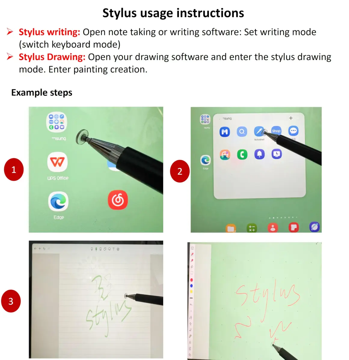 fllynewrite 2-in-1 Stylus Pen for Samsung Galaxy Tab A Series & iPad Pro/iPhone/Fire HD/Surface (Black) | Universal Touch Screen Compatibility - view 4