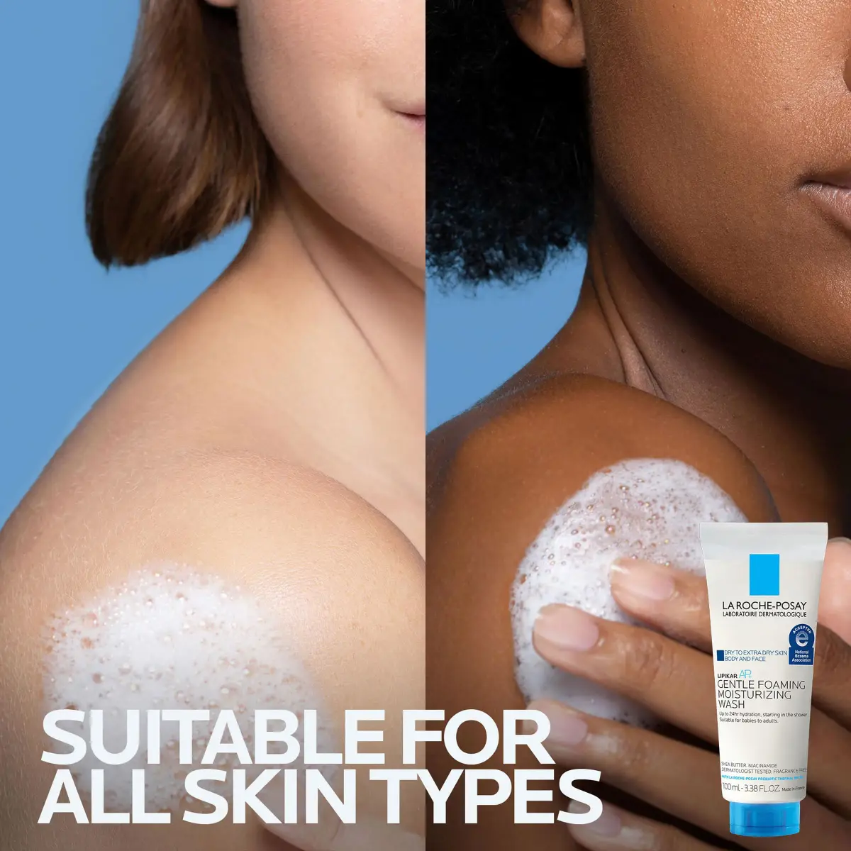 La Roche-Posay Lipikar AP+ Gentle Moisturizing Body Wash 100 ml (3.38 Fl Oz) | Dermatologist Tested for Sensitive Skin - view 6