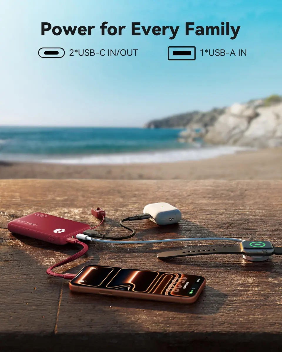 INIU 10000mAh 45W Fast Charging Portable Power Bank | Compact Travel Charger with USB-C & USB-A Ports - view 6