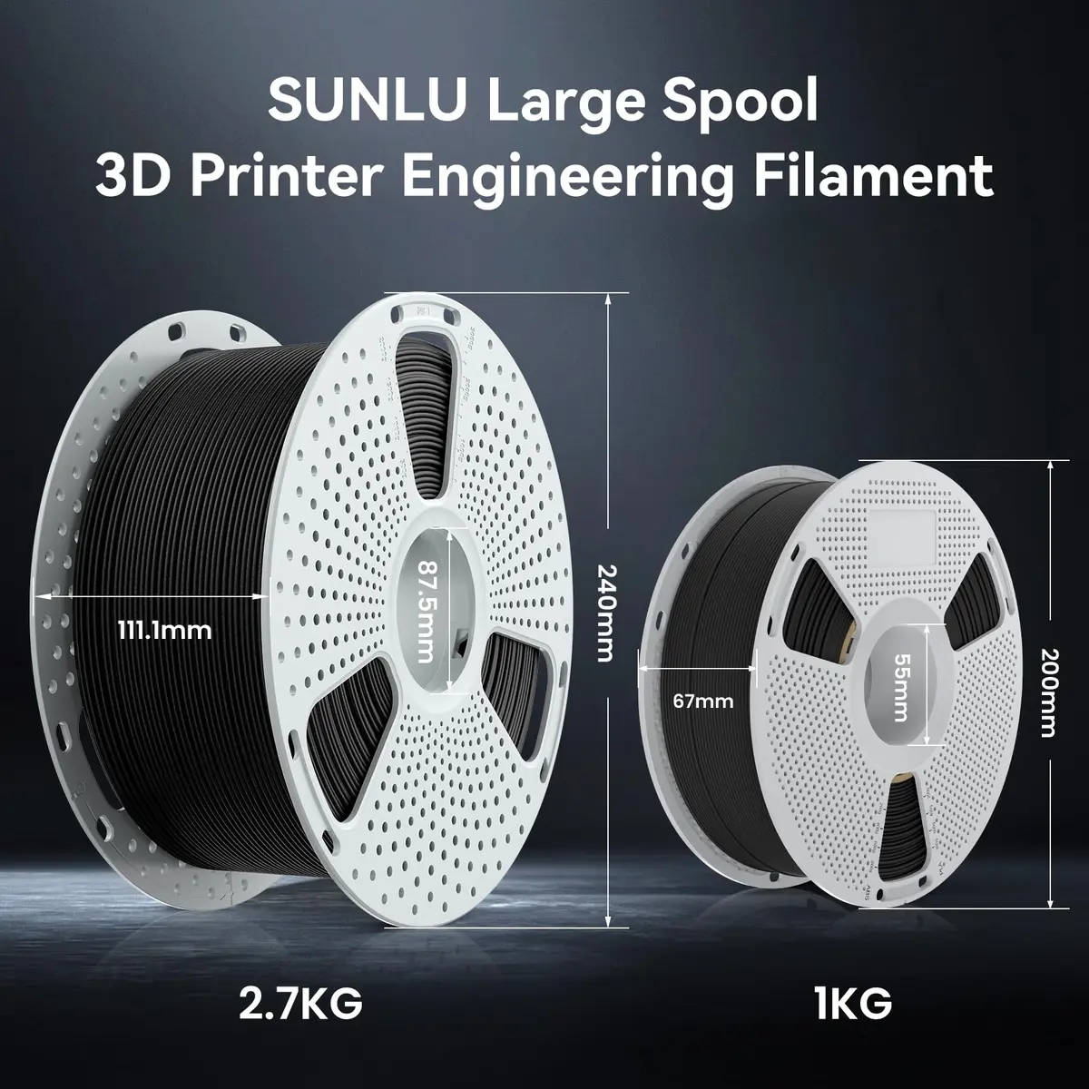 SUNLU Easy PA Natural 1kg (1000g) Nylon 3D Printer Filament | High Strength, Warp-Free, Heat Resistant - view 2