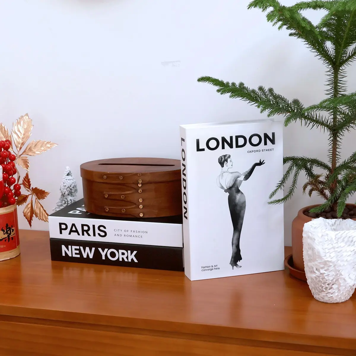 Fabiacci Decorative Books for Home Decor, Set of 3 | Modern Farmhouse Book Display - view 5