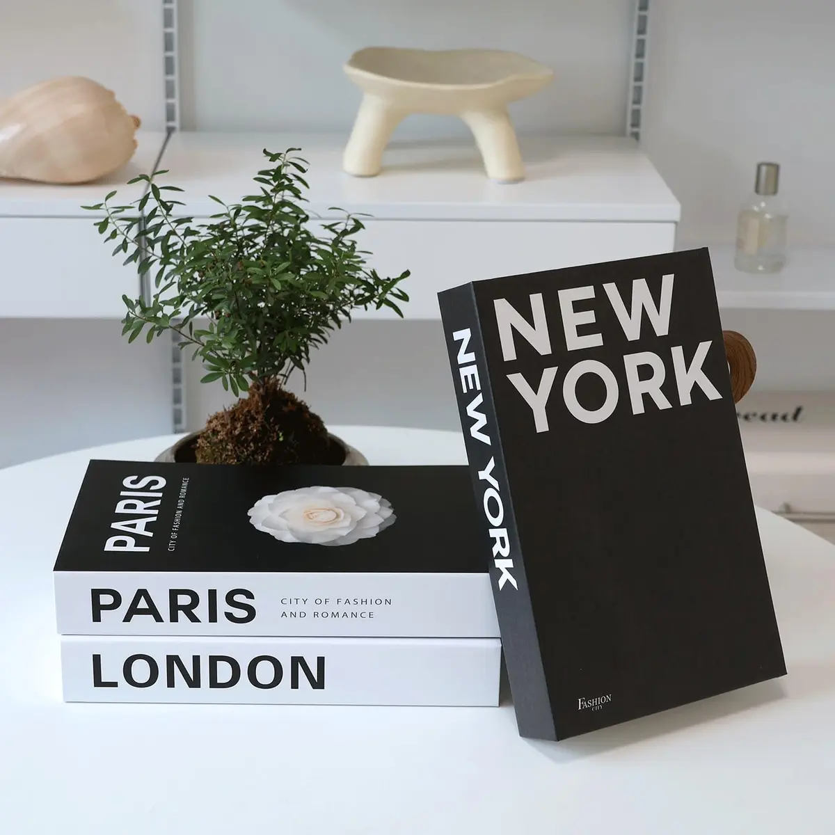 Fabiacci Decorative Books for Home Decor, Set of 3 | Modern Farmhouse Book Display - view 6