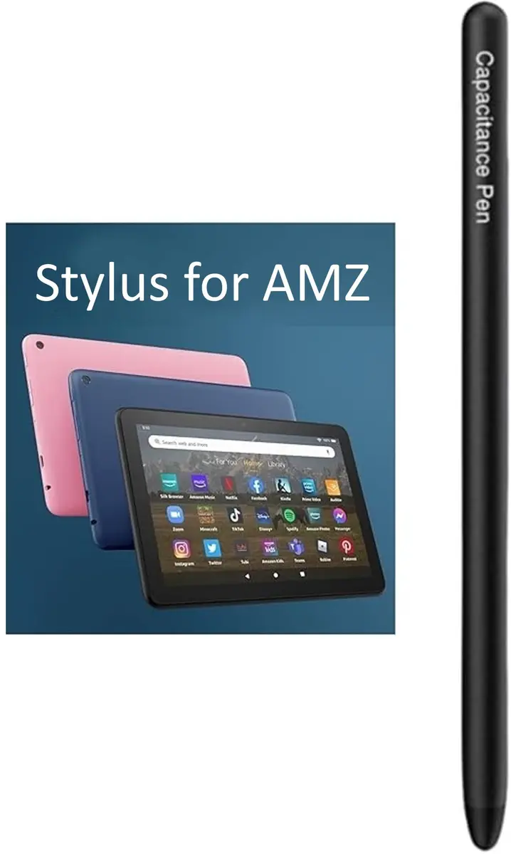 fllynewrite Stylus Pen for AMZ HD 10 Tablet & All Touch Devices (Black) | Universal Compatibility - main product image