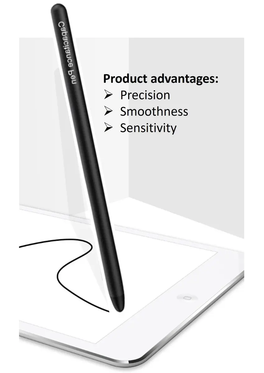 fllynewrite Stylus Pen for AMZ HD 10 Tablet & All Touch Devices (Black) | Universal Compatibility - view 2
