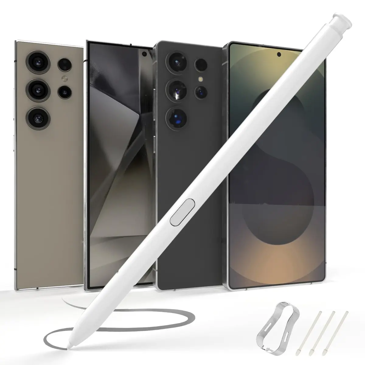 TNRV Galaxy S23/S24/S25 Ultra Stylus Pen Replacement, 4096 Pressure Level, White - main product image