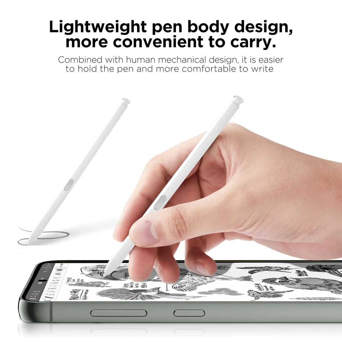 TNRV Galaxy S23/S24/S25 Ultra Stylus Pen Replacement, 4096 Pressure Level, White - view 5