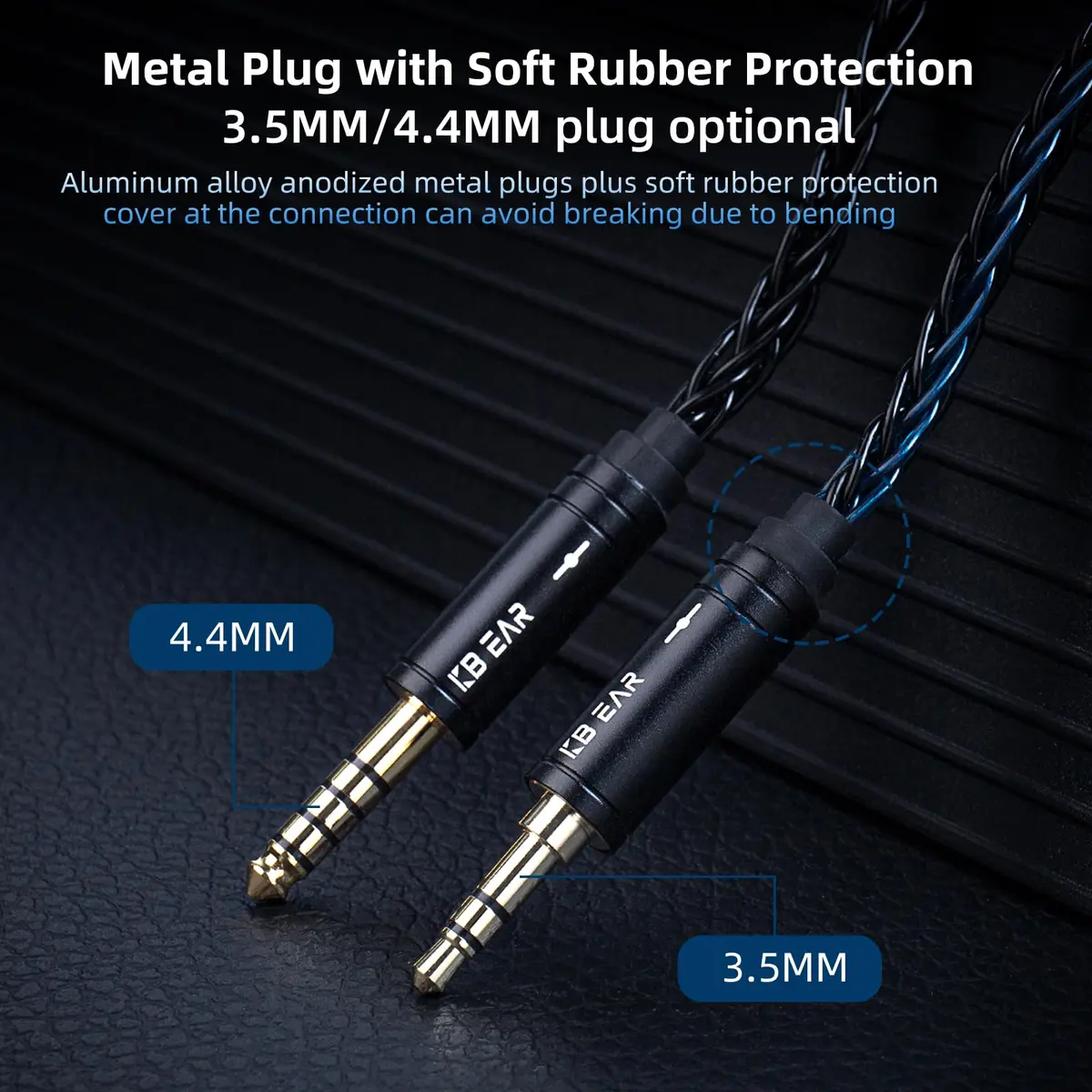 H HIFIHEAR 2M Long Recessed 2Pin IEM Cable | Silver-plated 8 Core OFC for KZ ZS10 PRO/ZSN PRO X - view 5