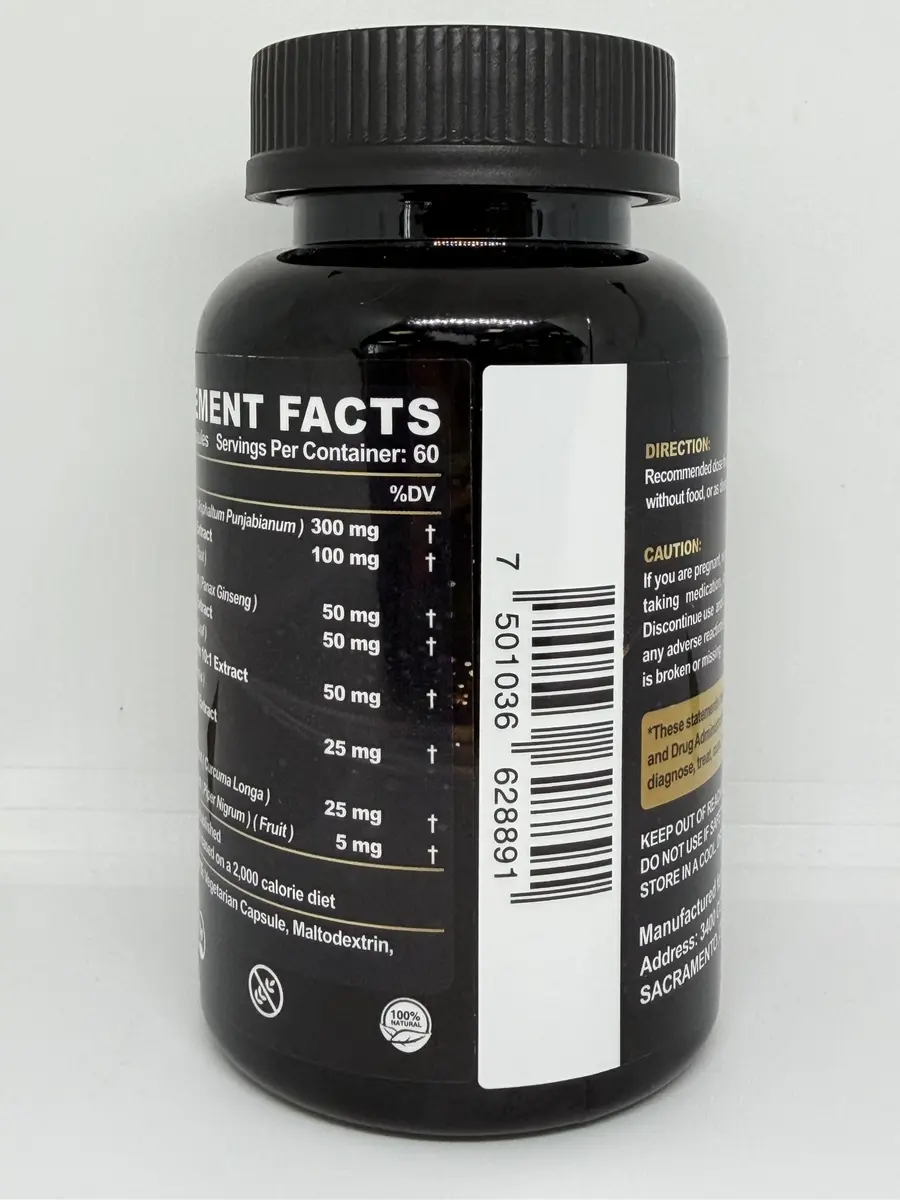 Fubienfit Shilajit Supplement with Ashwagandha Extract, 120 Capsule | Himalayan Fulvic Acid & Ginseng for Daily Support - view 4
