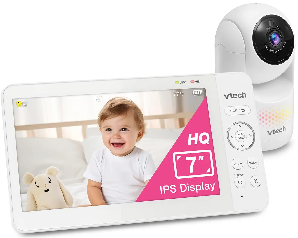VTech Advanced HQ Max Baby Monitor No WiFi, 7" IPS Screen, 5000mAh Battery | Secure FHSS Connection - main product image