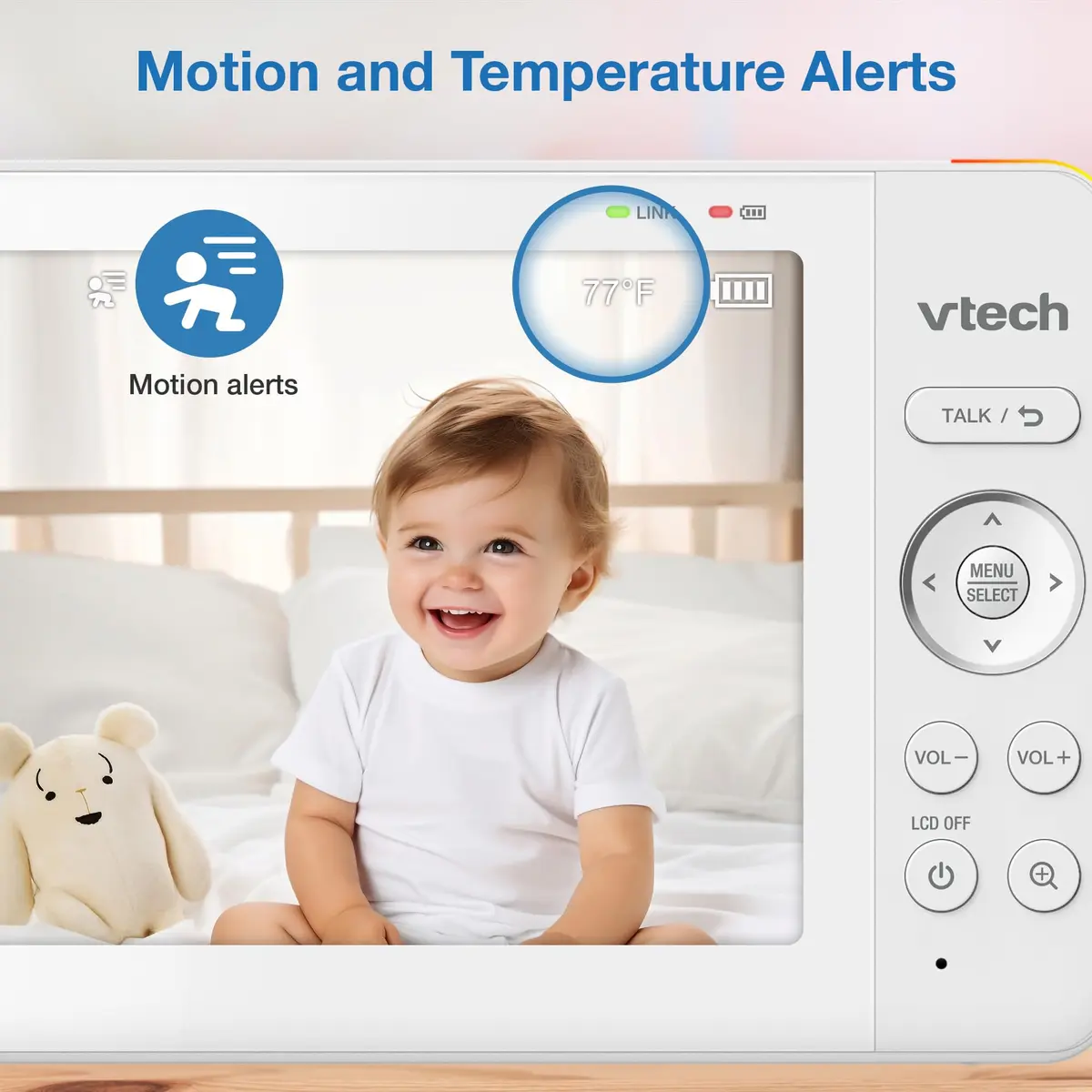 VTech Advanced HQ Max Baby Monitor No WiFi, 7" IPS Screen, 5000mAh Battery | Secure FHSS Connection - view 8