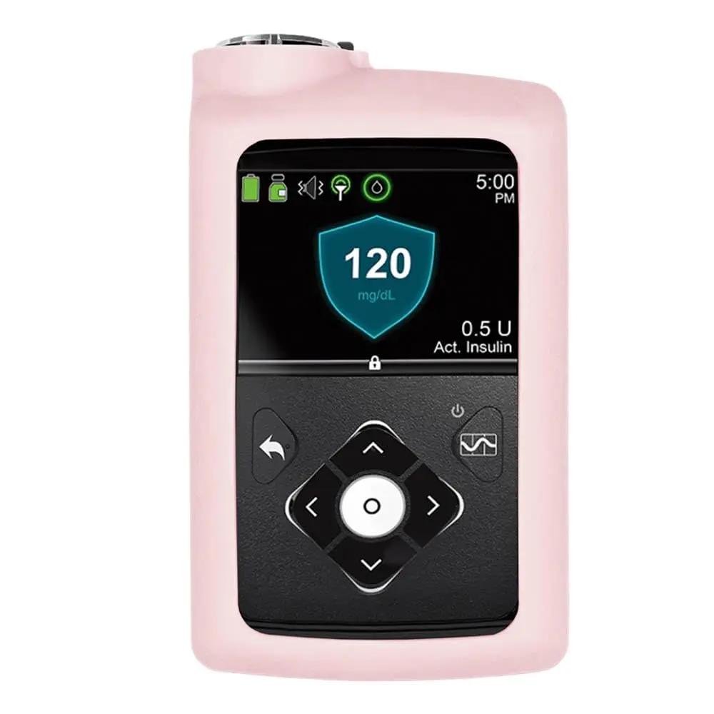 Sugar Medical Medtronic Silicone Protective Insulin Pump Cover Light Pink | Protects from Drops & Falls - main product image