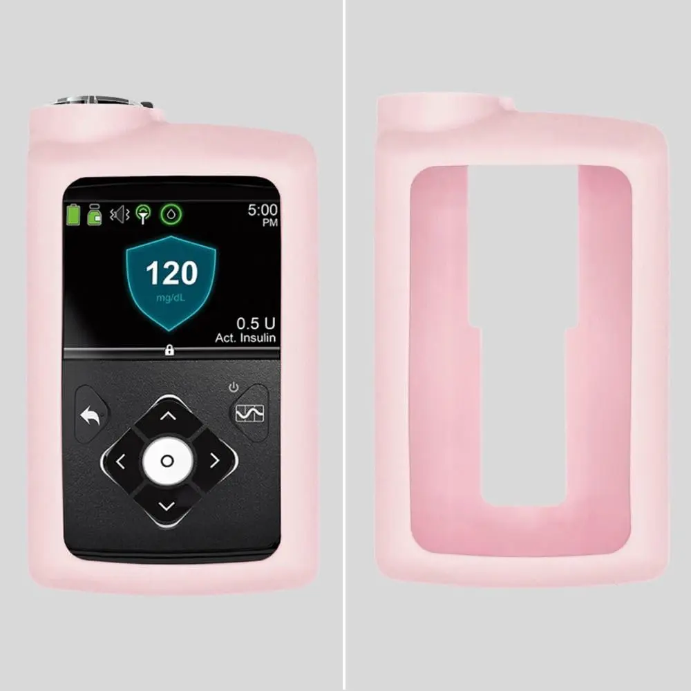 Sugar Medical Medtronic Silicone Protective Insulin Pump Cover Light Pink | Protects from Drops & Falls - view 6