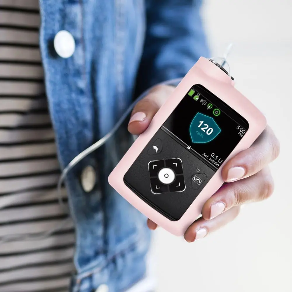 Sugar Medical Medtronic Silicone Protective Insulin Pump Cover Light Pink | Protects from Drops & Falls - view 2