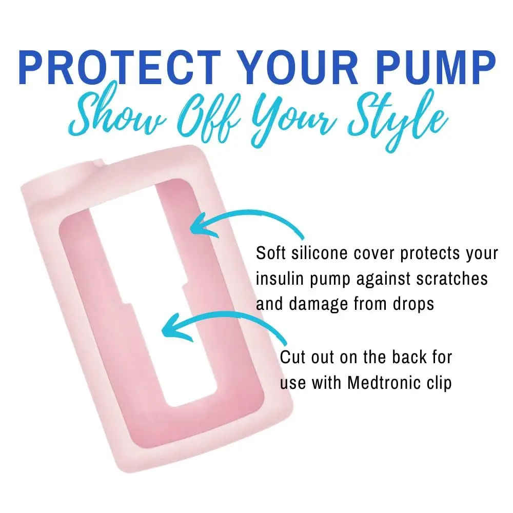 Sugar Medical Medtronic Silicone Protective Insulin Pump Cover Light Pink | Protects from Drops & Falls - view 3