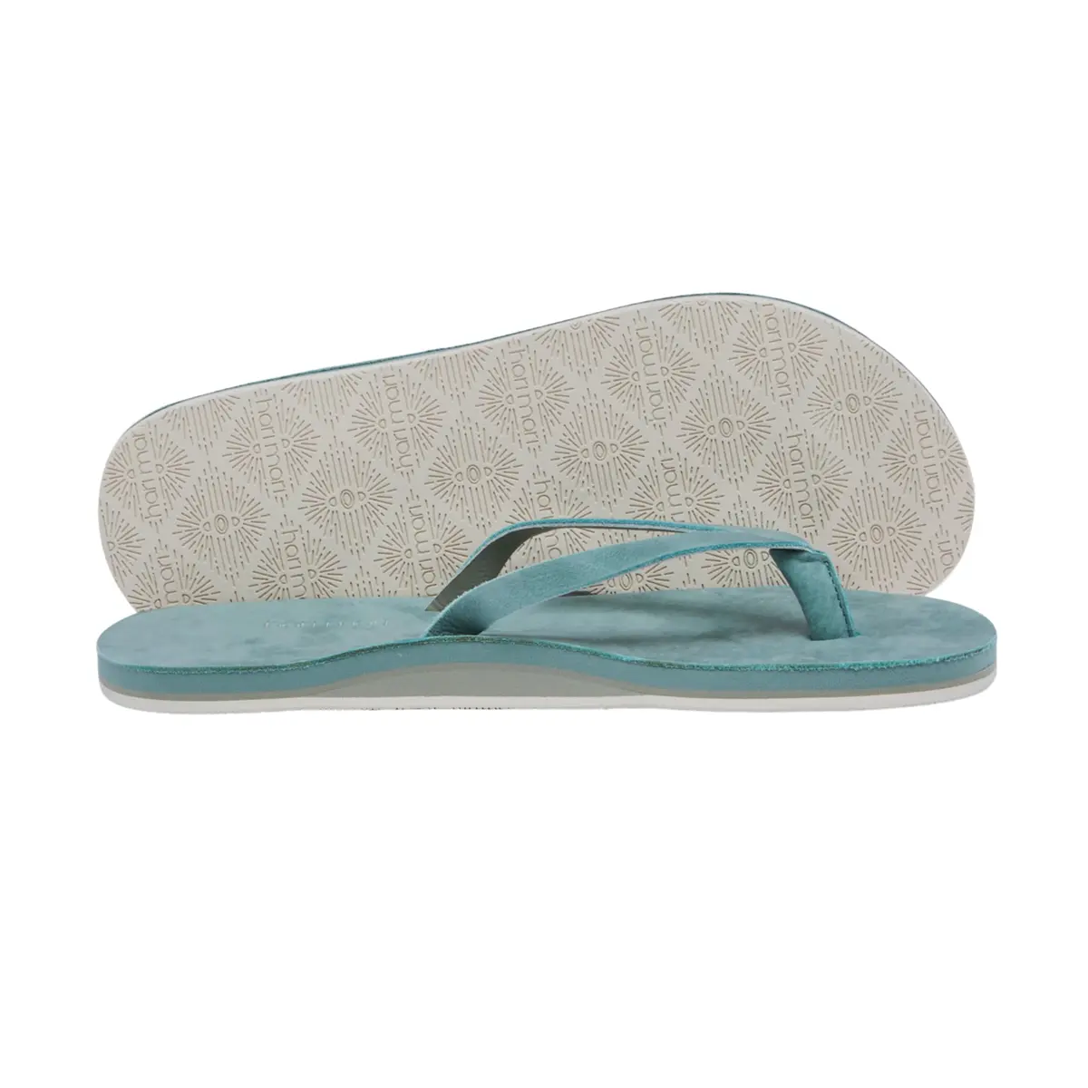 Hari Mari Meadows Women's Classic Leather Flip Flops Size 9 Sage | All-Day Comfort & Style - view 4
