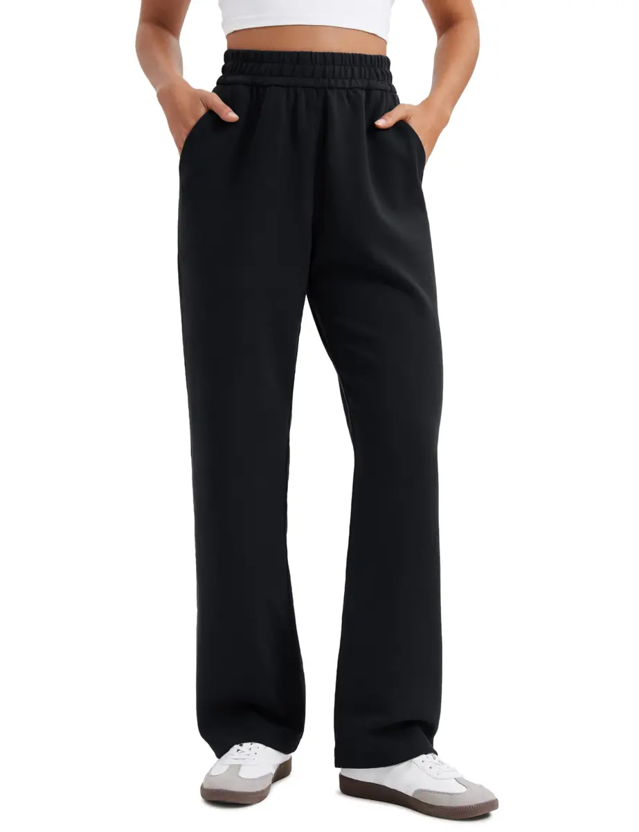 CRZ YOGA SoftAura Sweatpants 30" Black | Ultra-Soft Modal Blend for Casual Comfort - main product image