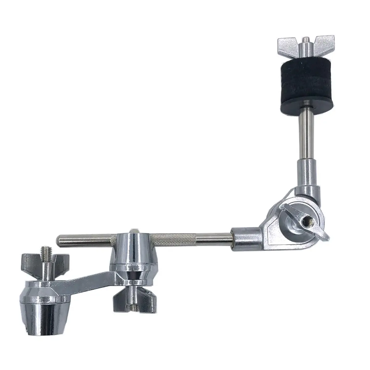 TUOREN Cymbal L-Arm with Compact Dual Drum Clamp 7.4inch Adjustable Cymbal Boom Holder for Drum Hardware - main product image