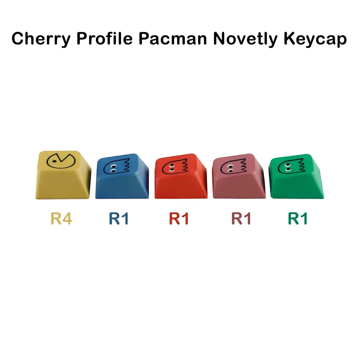 Mechkeeb Cherry Pacman 5-Key Dye-Sub PBT Keycap Set | Retro Gaming Style - view 2