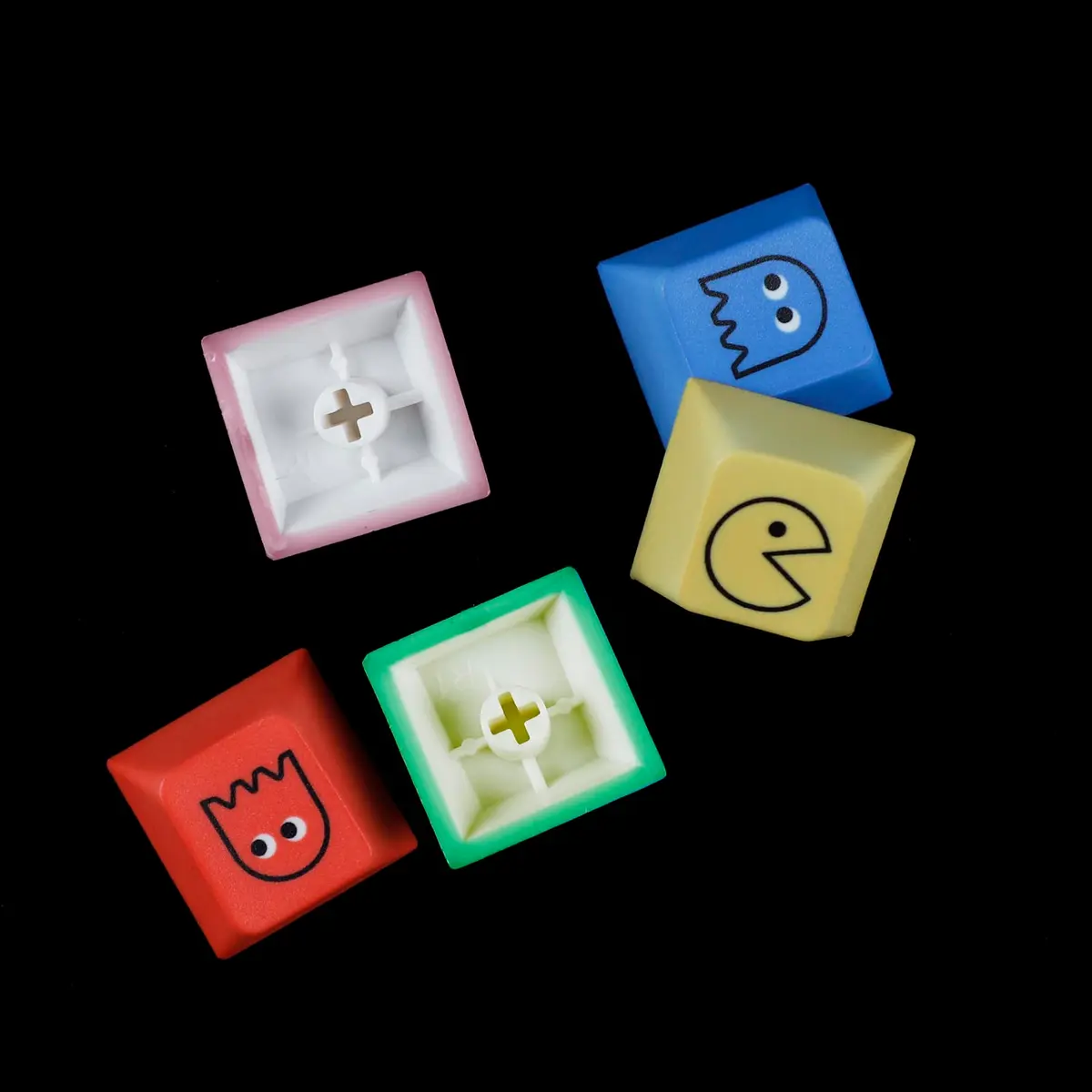 Mechkeeb Cherry Pacman 5-Key Dye-Sub PBT Keycap Set | Retro Gaming Style - view 3