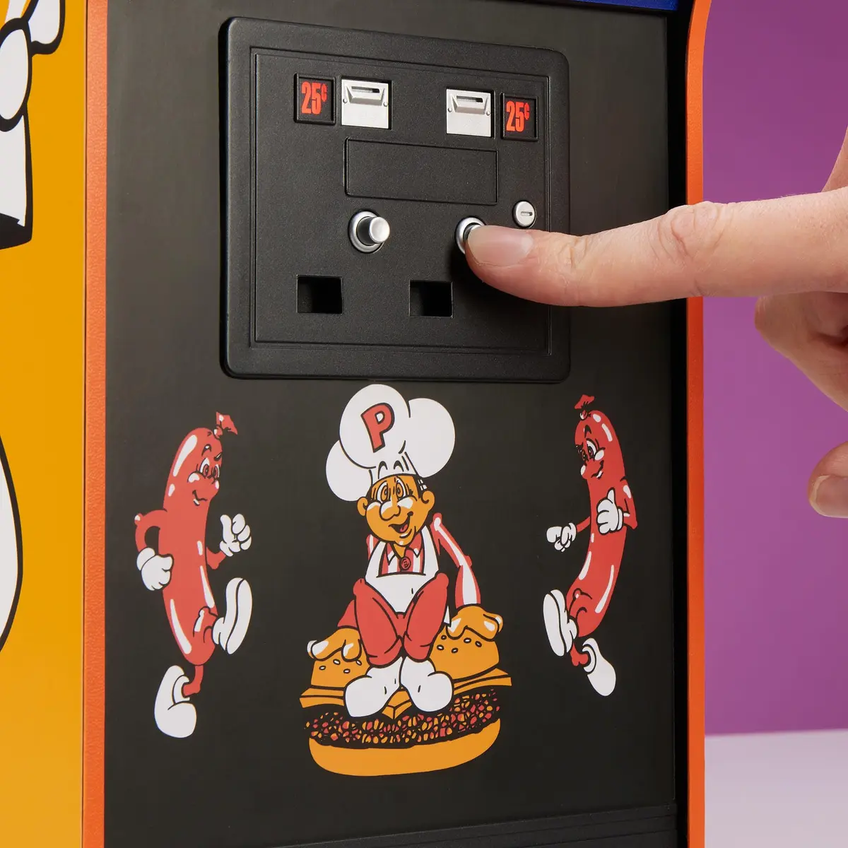 Quarter Arcades Burger Time 1/4 Scale Mini Arcade | Authentic Wooden Replica with 5-inch TFT Screen - view 5