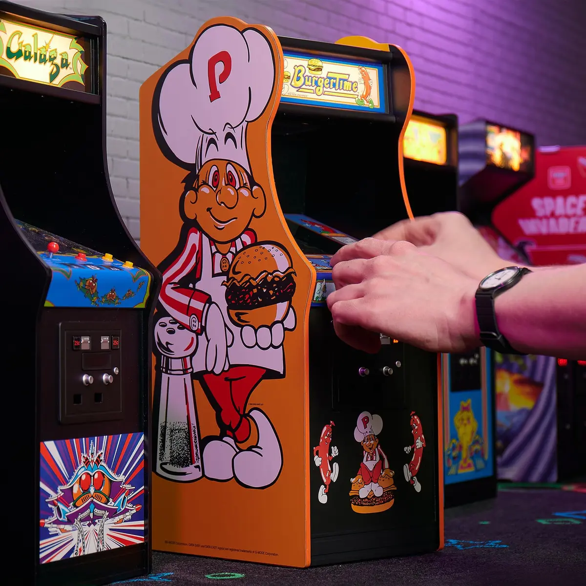 Quarter Arcades Burger Time 1/4 Scale Mini Arcade | Authentic Wooden Replica with 5-inch TFT Screen - view 3