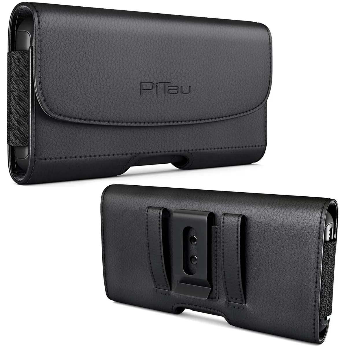 BOMEA Leather Holster for iPhone 17 Pro 16 16e 15 14 13 12 11 XR Xs Cell Phone Case | Magnetic Closure & Belt Clip - view 7