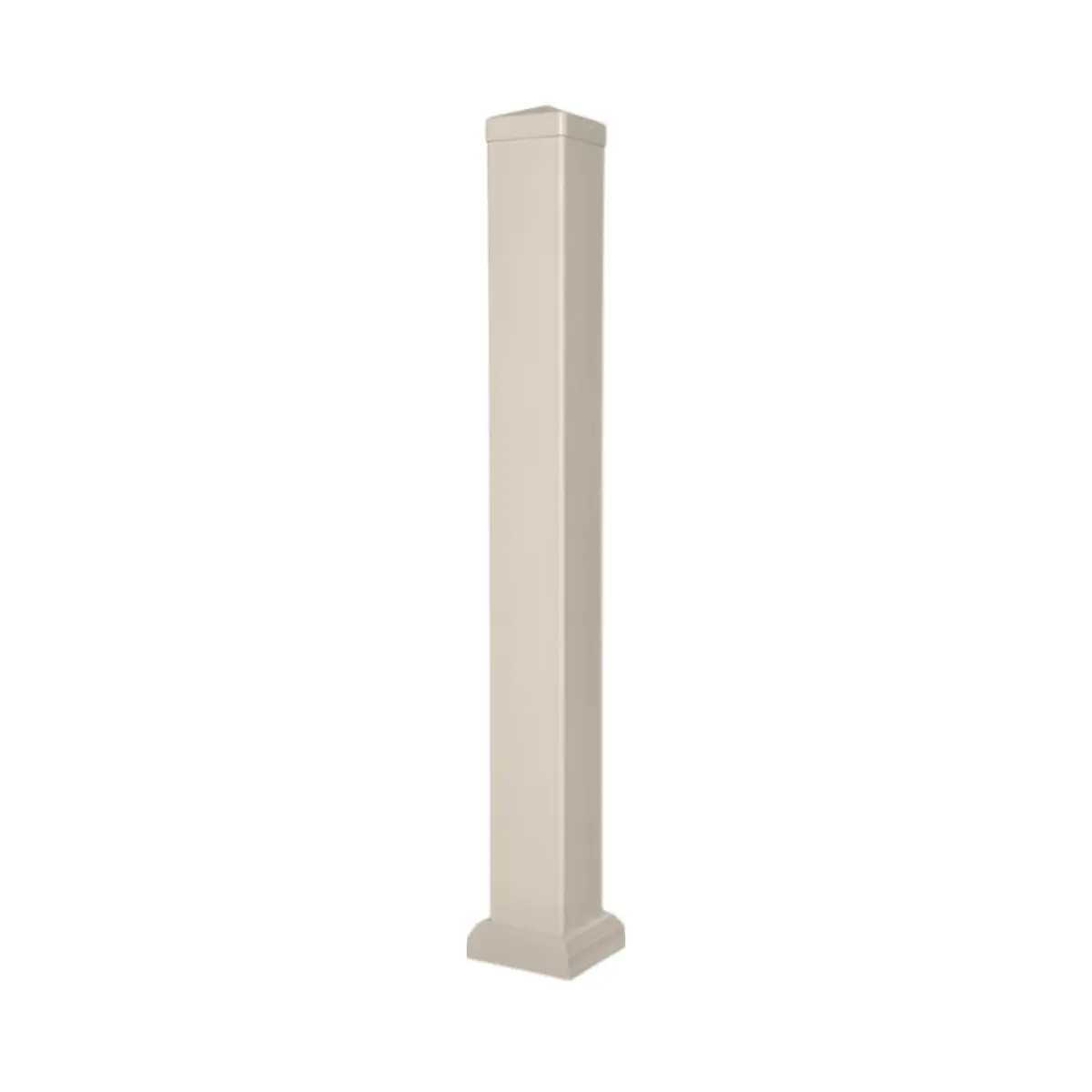 Weatherables Vinyl Railing Posts, Vinyl Post Kit 4 in. x 4 in. x 45 in. (Khaki) | Durable Vinyl Post Kit for Decks - main product image