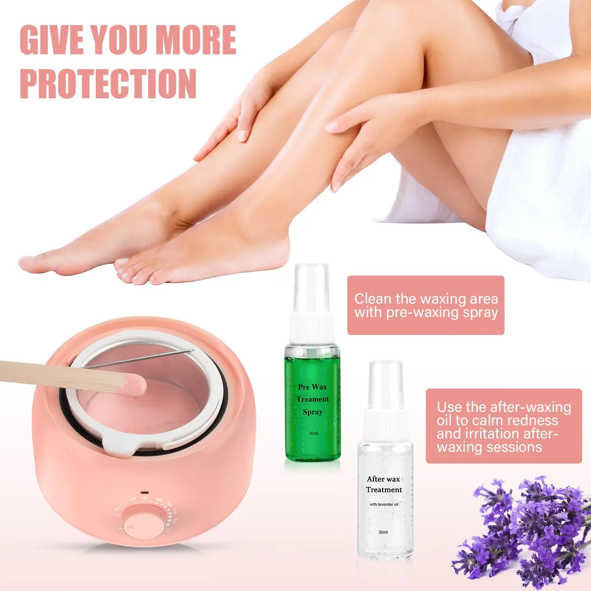 TIKESI Waxing Kit for Hair Removal 14oz | Full Body, Face, Bikini, Men & Women - view 3