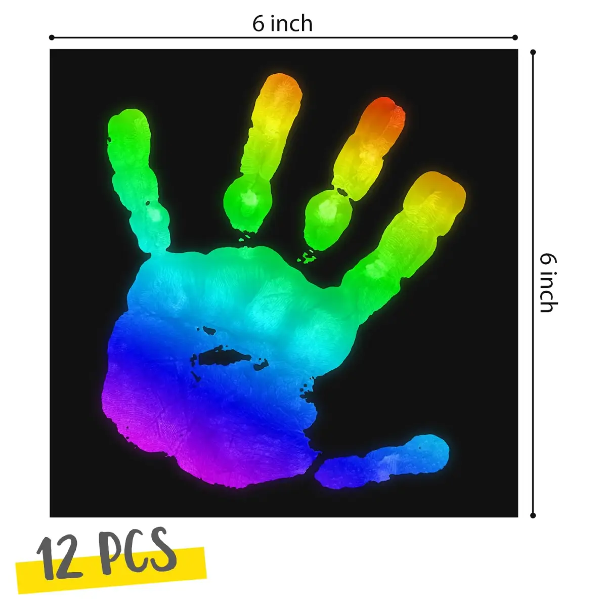 Spakon Heat Sensitive Sheet 12 Pcs | 15 x 15 cm (6 x 6 Inch) Color Changing Science Experiment Material - view 2