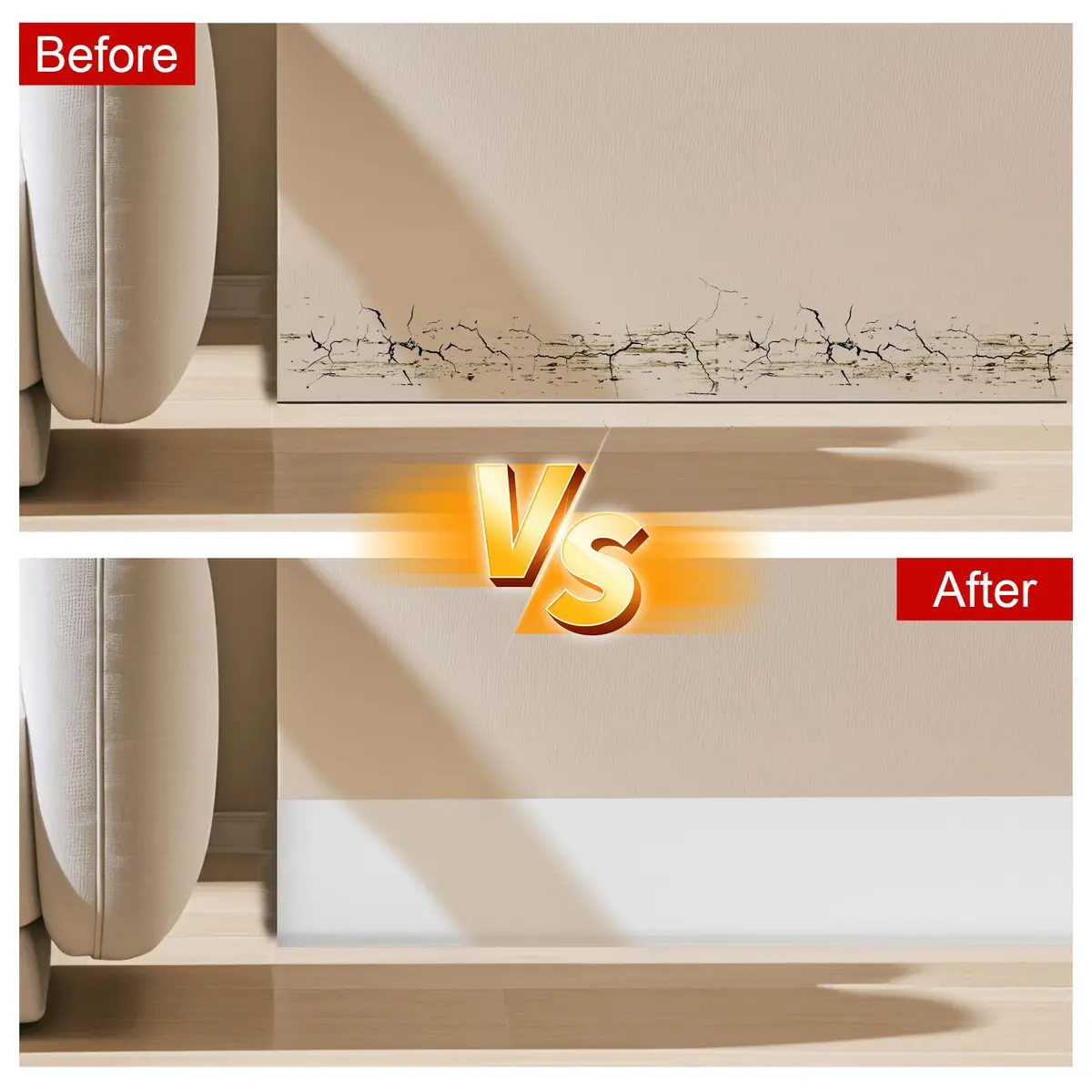 Storystore Flexible Self-Adhesive Rubber Baseboard Trim 10.16 cm x 12.19 m (4 Inch x 40 Feet) | Peel and Stick Wall Molding - view 5