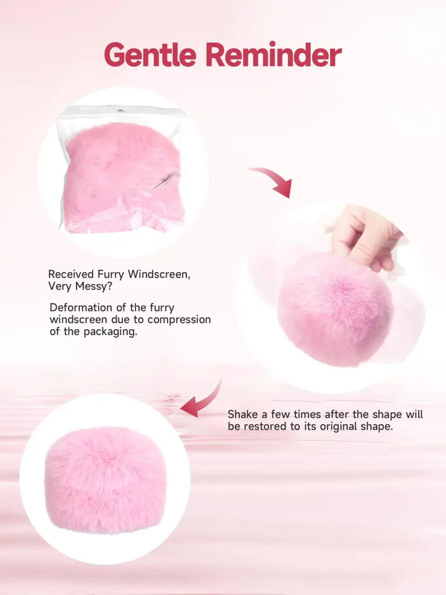 YOUSHARES Pink Furry Microphone Windscreen for Blue Yeti & USB Mics | 5cm (1.97in) Diameter - view 6