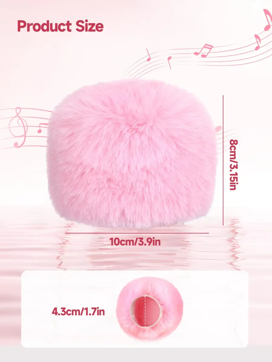 YOUSHARES Pink Furry Microphone Windscreen for Blue Yeti & USB Mics | 5cm (1.97in) Diameter - view 4