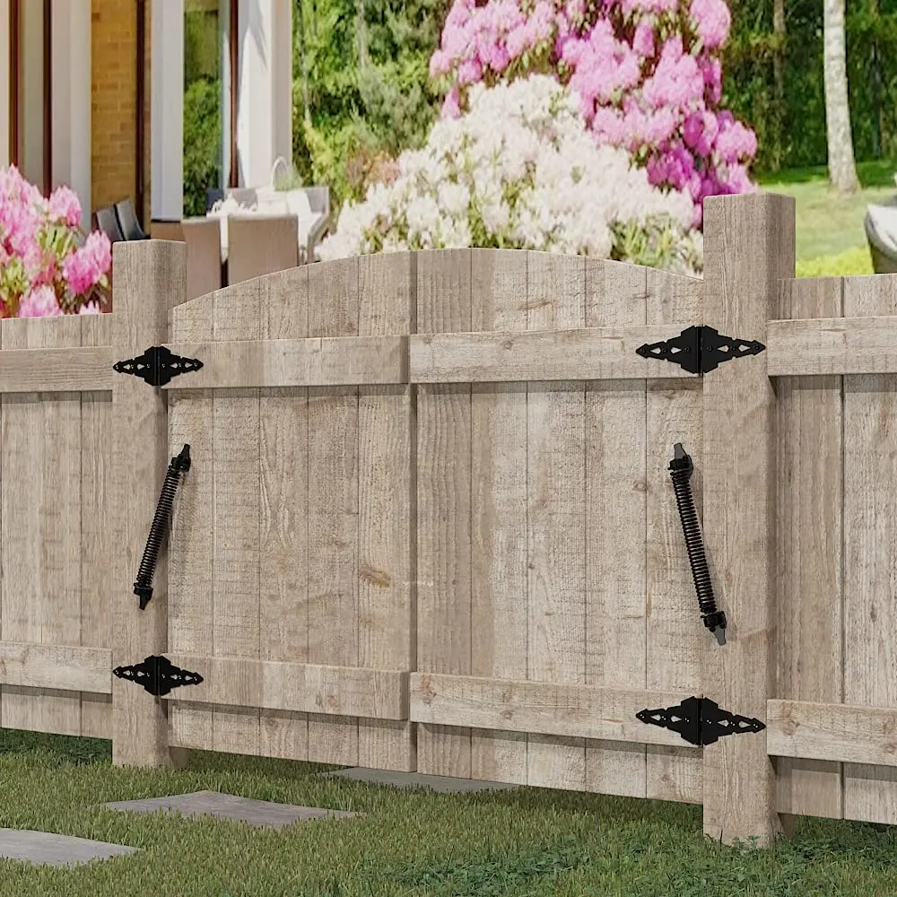 SKYSEN 14 Inch Black Self-Closing Fence Gate Spring (2-Pack) | Heavy Duty Carbon Steel for Wooden & Vinyl Gates - view 6