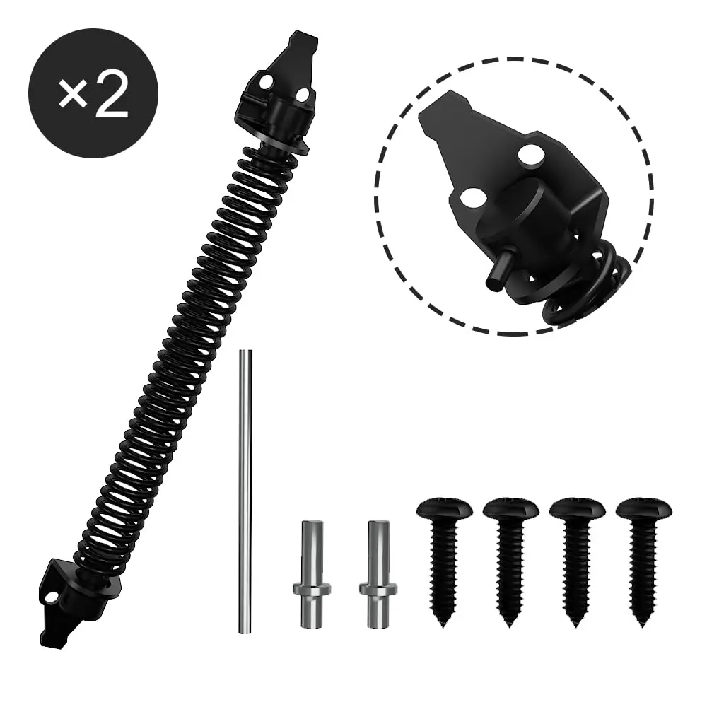 SKYSEN 14 Inch Black Self-Closing Fence Gate Spring (2-Pack) | Heavy Duty Carbon Steel for Wooden & Vinyl Gates - view 2