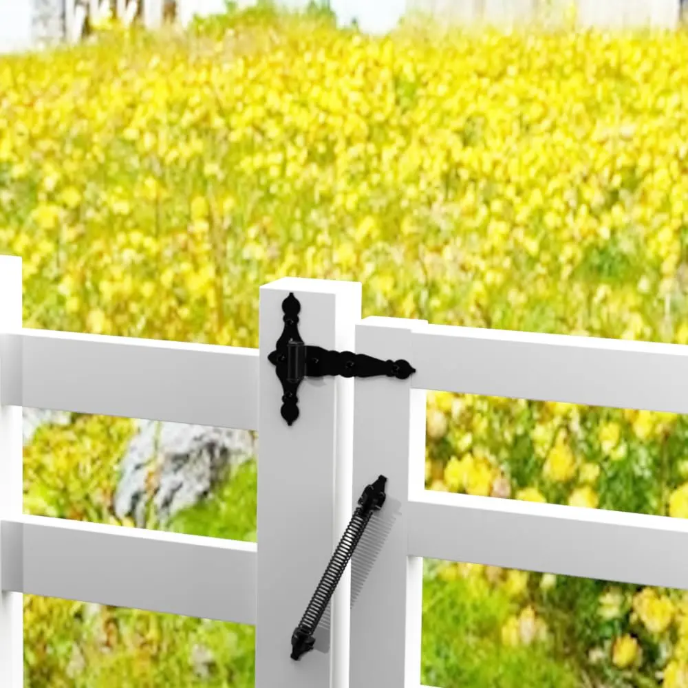 SKYSEN 14 Inch Black Self-Closing Fence Gate Spring | Heavy Duty Automatic Closure - view 4