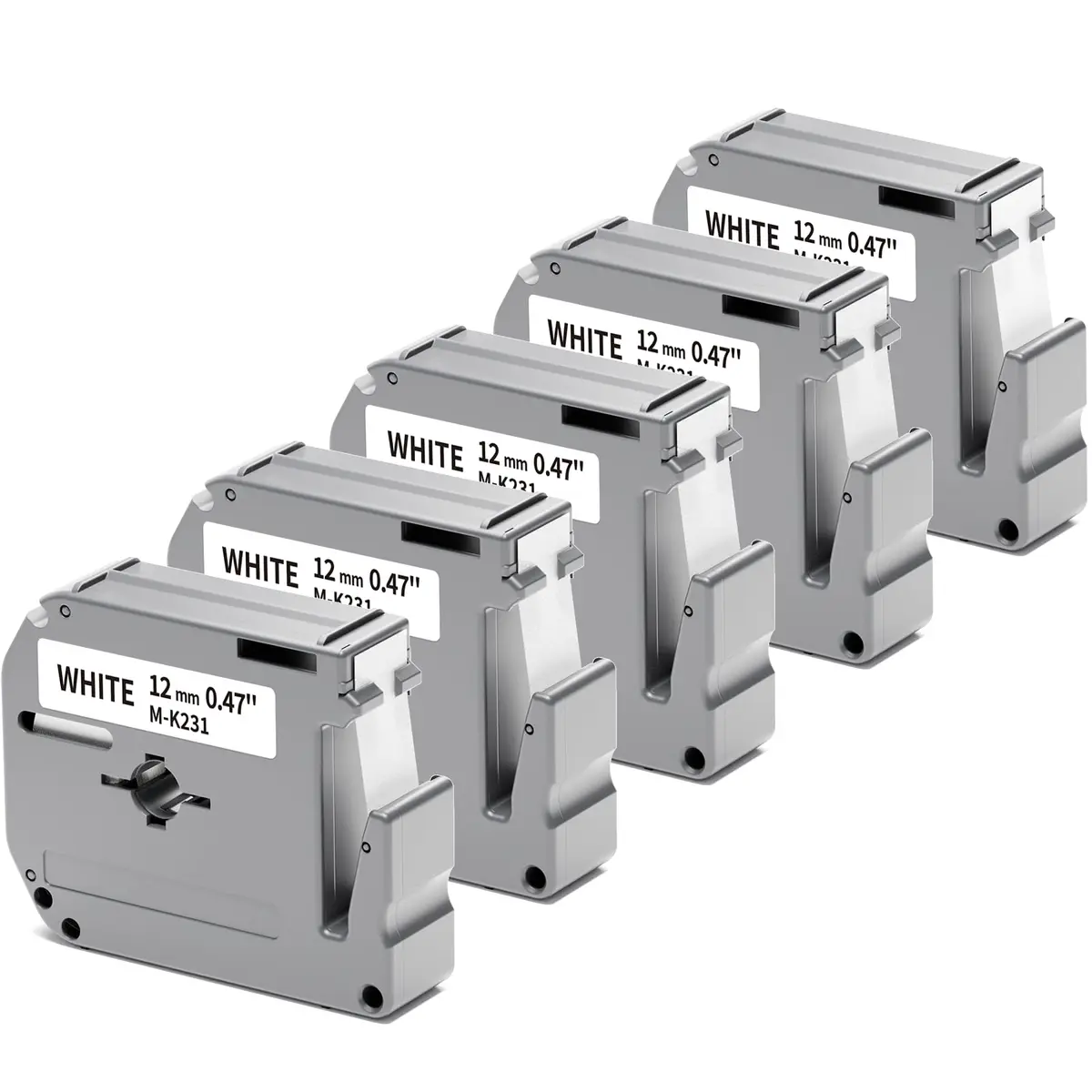 Labelife MK231 Label Tape 12mm White | Indoor Durable Non-Laminated Tape (70-120 chars) - main product image