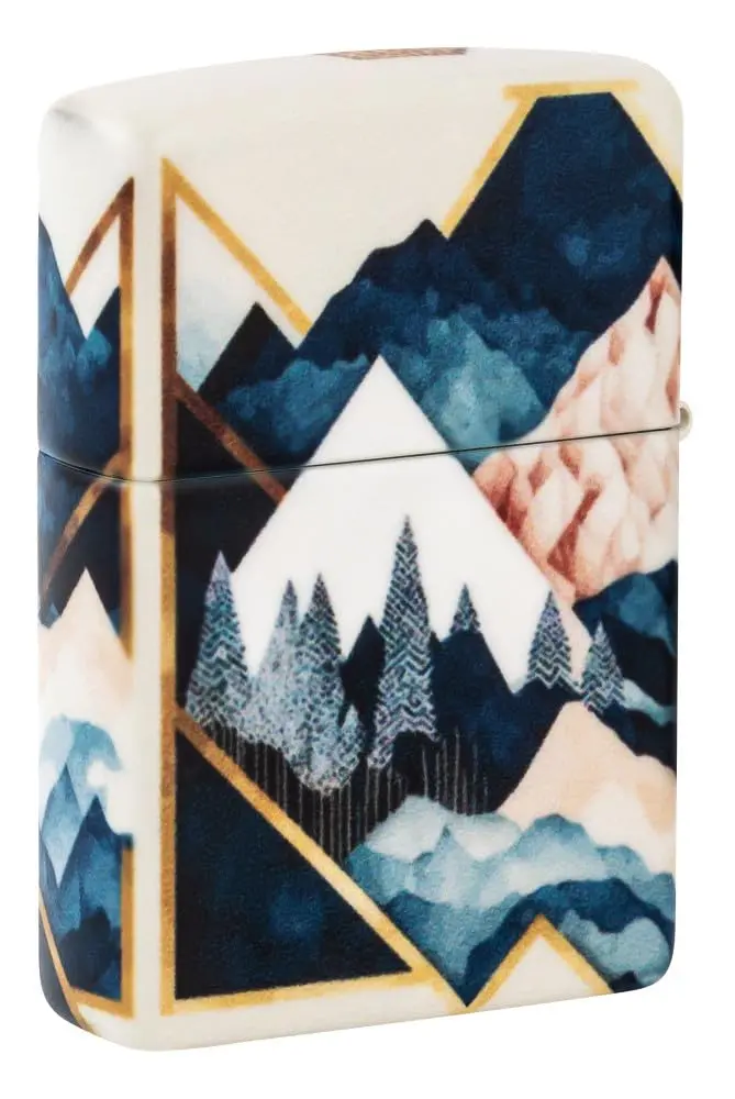 Zippo Mountain Collage Design 540 Matte Pocket Lighter | Windproof Metal Construction - view 2