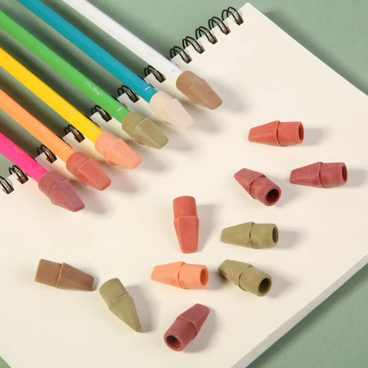 Mr. Pen Pencil Eraser Toppers, 120 Pack, Autumn Earth Colors | Bulk Pack Eraser - view 8