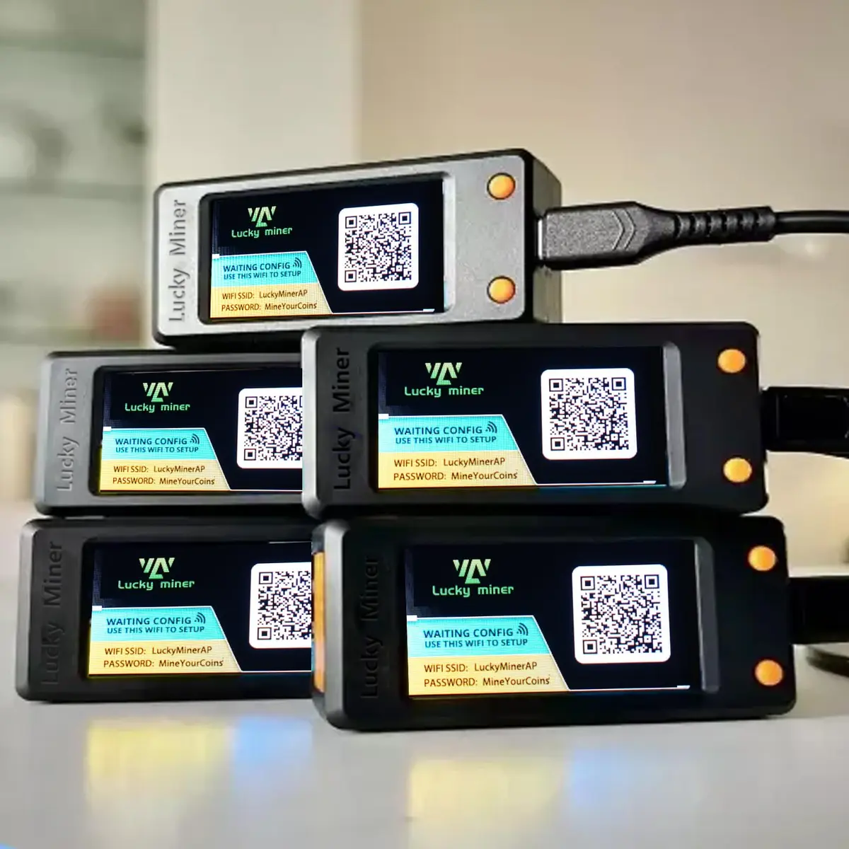 Lucky Miner LV02 Bitcoin Lottery Miner 78KH/s 1.9" Color Display USB-C WiFi | Solo Mining Power Device - view 5