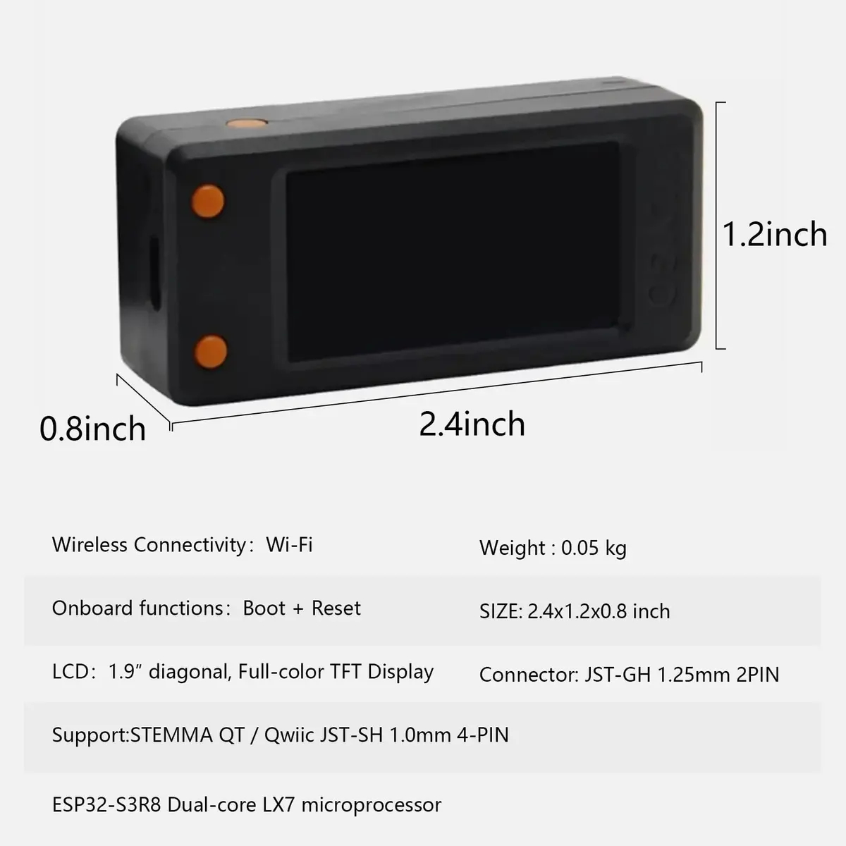 Lucky Miner LV02 Bitcoin Lottery Miner 78KH/s 1.9" Color Display USB-C WiFi | Solo Mining Power Device - view 3