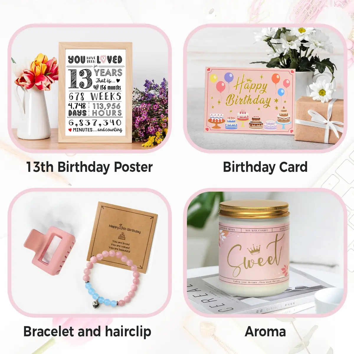 Mirasphere 13th Birthday Gifts for Girls - 13 Year Old Girl Gifts Ideas for Official Teenagers Girls - 11 Pieces Best Present for Daughter, Niece | Trendy Teen Girl Stuff - view 5