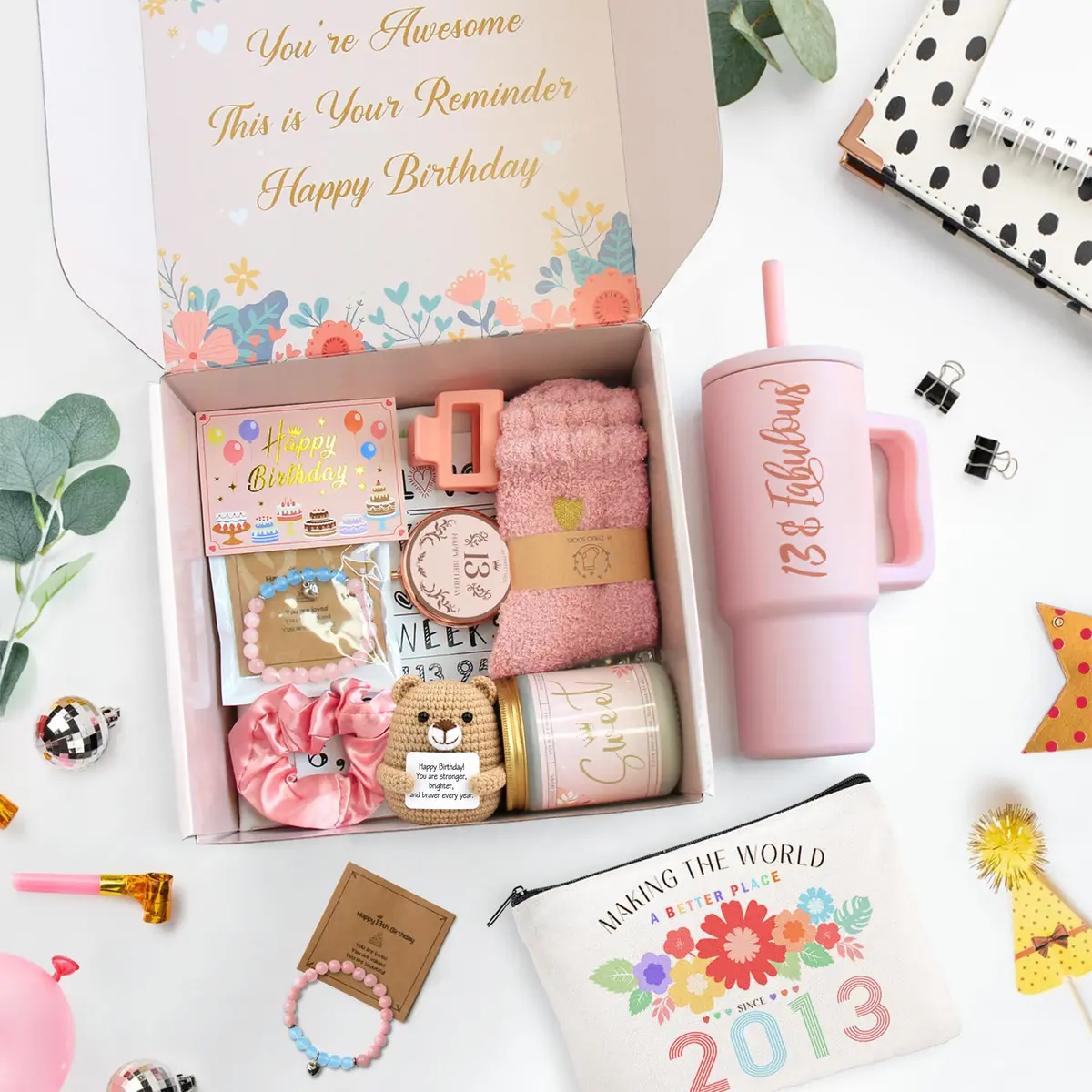 Mirasphere 13th Birthday Gifts for Girls - 13 Year Old Girl Gifts Ideas for Official Teenagers Girls - 11 Pieces Best Present for Daughter, Niece | Trendy Teen Girl Stuff - view 3