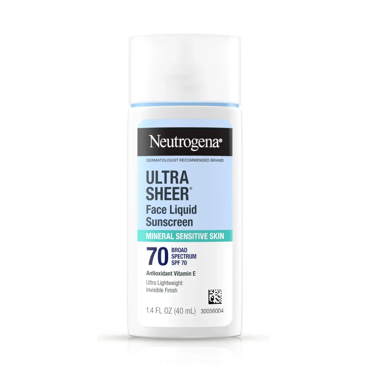 Neutrogena Ultra Sheer Liquid Mineral Face Sunscreen SPF 70, 39.69 ml (1.4 fl oz) | Mineral Sunscreen for Sensitive Skin - main product image