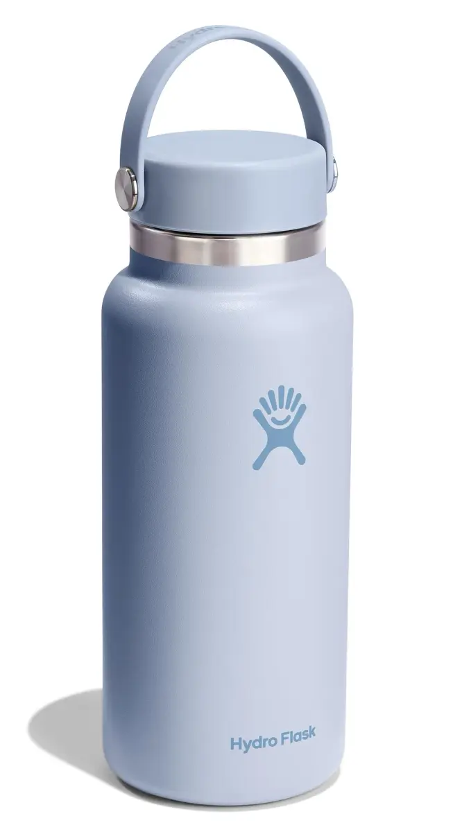 Hydro Flask 32 Oz Surf Blue Wide Mouth Water Bottle | Insulated Stainless Steel, Cold 24 Hrs, Hot 12 Hrs - view 3