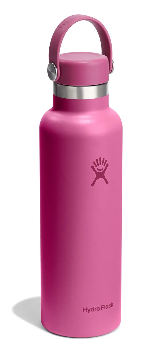 Hydro Flask Standard Mouth 21 oz Water Bottle in Reef Pink - Insulated Stainless Steel, Leakproof - view 2